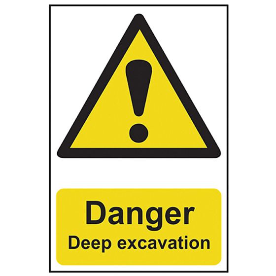 Danger Deep Excavation - PVC 400 x 600mm by Scan - 4103