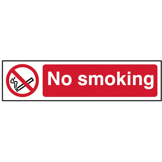 No Smoking - PVC 200 x 50mm by Scan - 5050