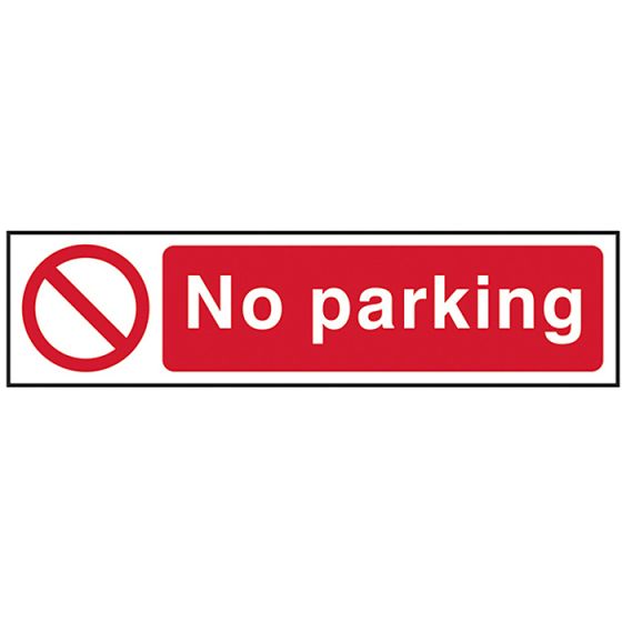 No Parking - PVC 200 x 50mm by Scan - 5056