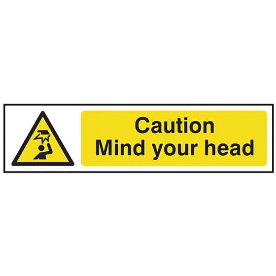 Caution Mind Your Head - PVC 200 x 50mm by Scan - 5110