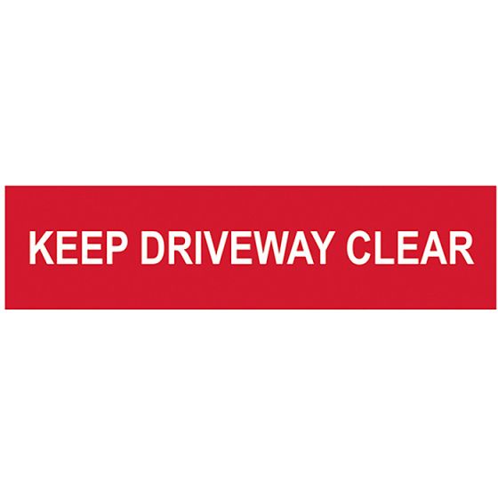 Keep Driveway Clear - PVC 200 x 50mm by Scan - 5252