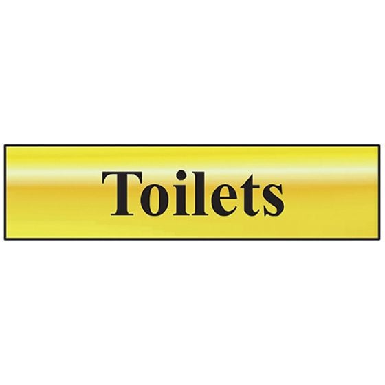 Toilets - Polished Brass Effect 200 x 50mm by Scan - 6005