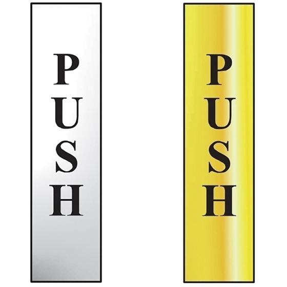 Push Vertical Sign (50 x 200mm)