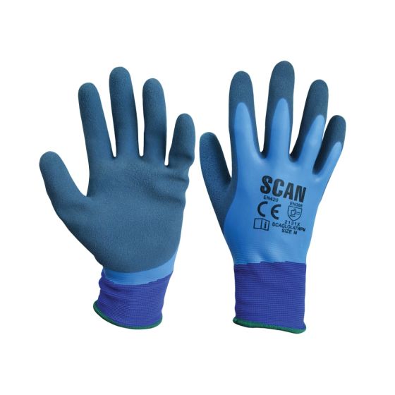 Waterproof Latex Gloves - M (Size 8)