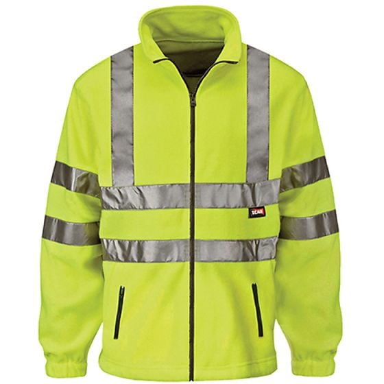 Hi-Visibility Yellow Full Zip Fleeces