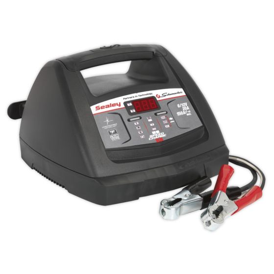 Starter 150Amp/Intelligent Speed Charge Battery Charger 20Amp 6/12V Sealey Part No. SCI90S