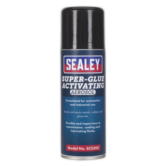 Super Glue Activating Aerosol 200ml Pack of 6 Sealey Part No. SCS300