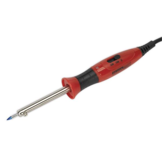 Professional Soldering Iron with Long Life Tip Dual Wattage 15/30W/230V Sealey Part No. SD1530