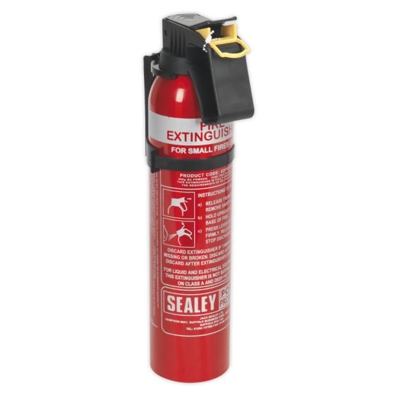 Fire Extinguisher 0.95kg Dry Powder - Disposable Sealey Part No. SDPE009D