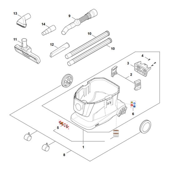 Container Assembly for Stihl SEA60