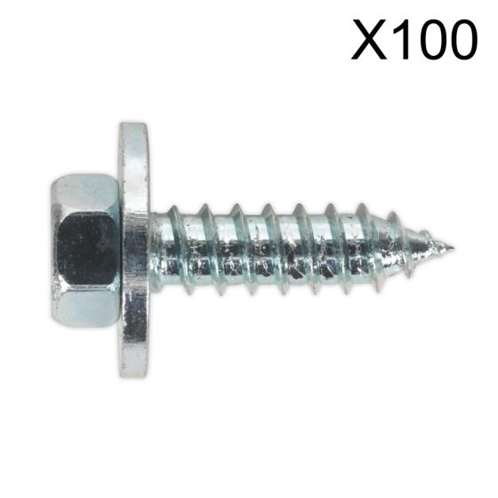 Acme Screw with Captive Washer #12 x 3/4" Zinc BS 7976/6903/B Pack of 100 Sealey Part No. ASW12