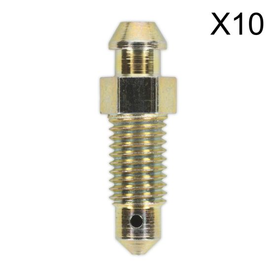 Brake Bleed Screw M7 x 28mm 1mm Pitch Pack of 10 Sealey Part No. BS7128