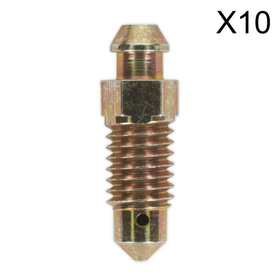 Brake Bleed Screw M8 x 24mm 1.25mm Pitch Pack of 10 Sealey Part No. BS8125