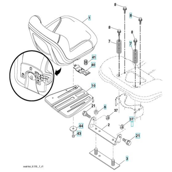 Seat for Husqvarna CTH 194
