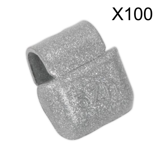 Wheel Weight 5g Hammer-On Plastic Coated Zinc for Alloy Wheels Pack of 100 Sealey Part No. WWAH05