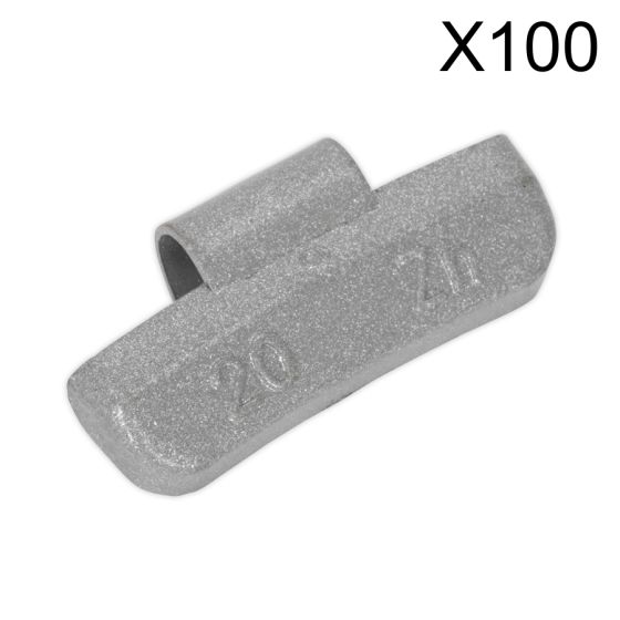 Wheel Weight 20g Hammer-On Plastic Coated Zinc for Alloy Wheels Pack of 100 Sealey Part No. WWAH20