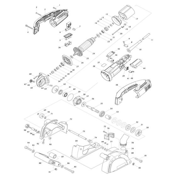 Makita SG1251 Assembly