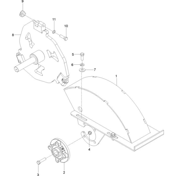 Cover and Teeth for Husqvarna SG13B Stump Grinder