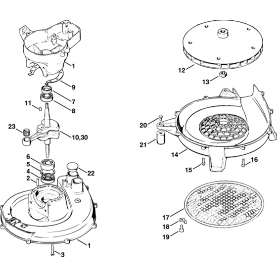 Crankcase Assembly for Stihl SG17, SG17L Sprayer