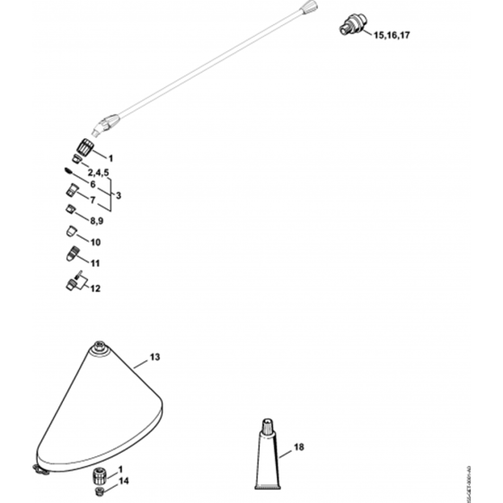 Extras Assembly for Stihl SG21 Sprayer