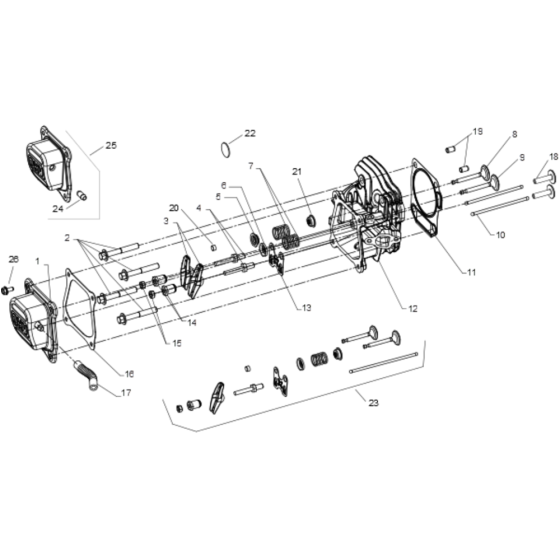 CylinderHead/Breather for Kohler SH265 Engines