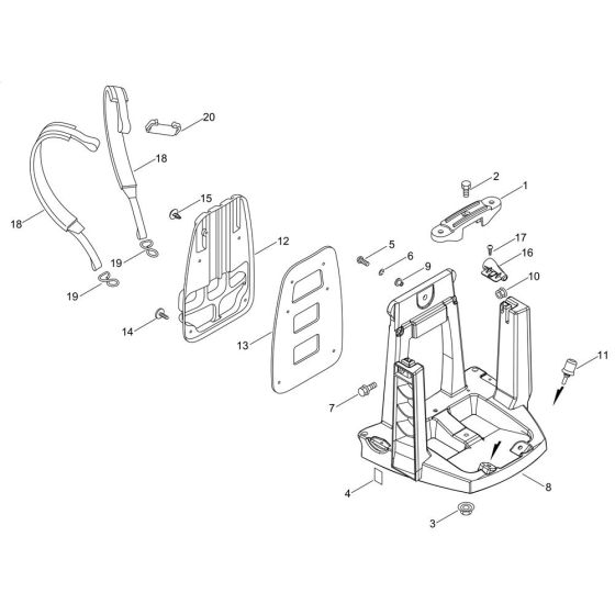 Backpack Harness for ECHO SHR-170SI Backpack Sprayer