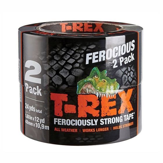 T-REX Cloth Tape Twin Pack 48mm Wide x 10.9 Metres Long - Colour Grey ***Last Stock***