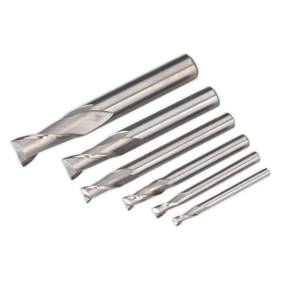 HSS End Mill Set MT2 Dia.3-10mm Sealey Part No. SM2503EMSET