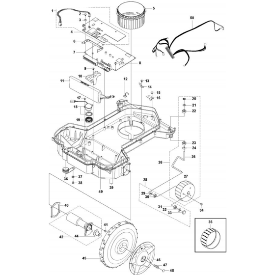 Chassis Lower Assembly for Husqvarna Automower Solar Hybrid