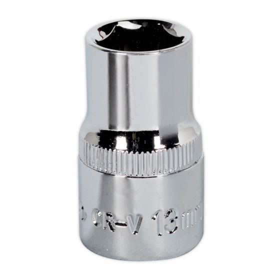 WallDrive Socket 13mm 1/2"Sq Drive Fully Polished Sealey Part No. SP1213