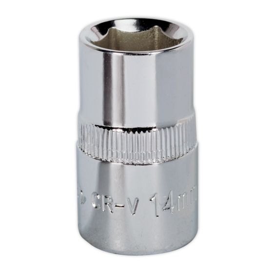 WallDrive Socket 14mm 1/2"Sq Drive Fully Polished Sealey Part No. SP1214