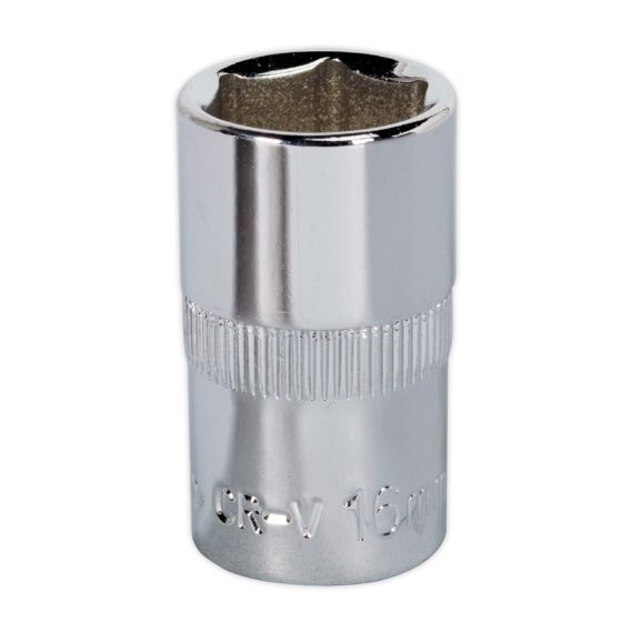 WallDrive Socket 16mm 1/2"Sq Drive Fully Polished Sealey Part No. SP1216