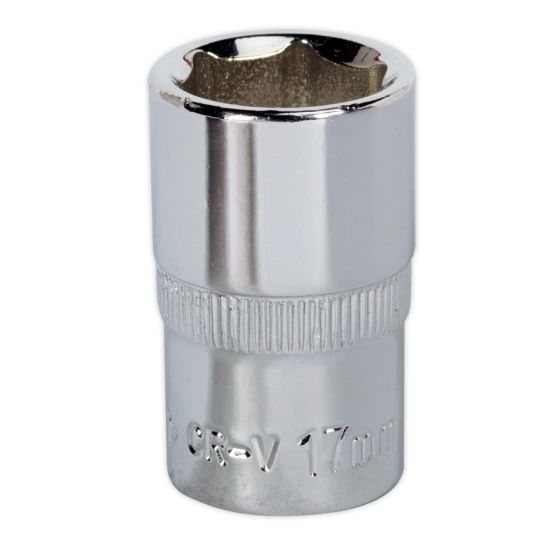 WallDrive Socket 17mm 1/2"Sq Drive Fully Polished Sealey Part No. SP1217