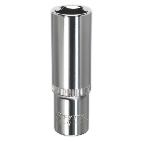 WallDrive Socket 17mm Deep 1/2"Sq Drive Fully Polished Sealey Part No. SP1217D
