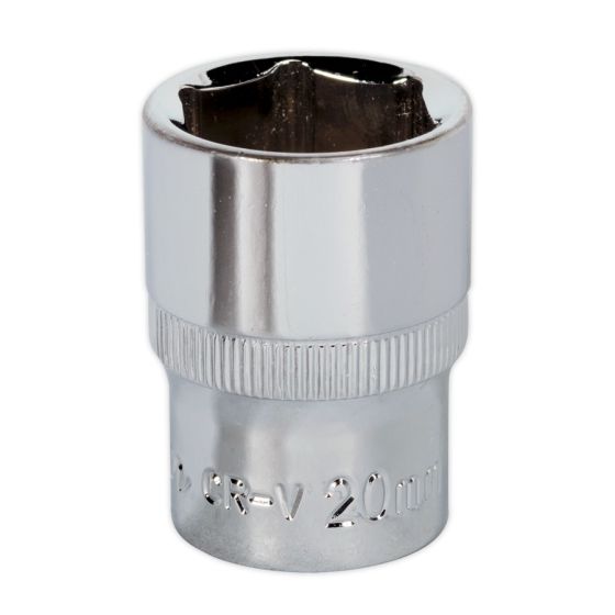 WallDrive Socket 20mm 1/2"Sq Drive Fully Polished Sealey Part No. SP1220