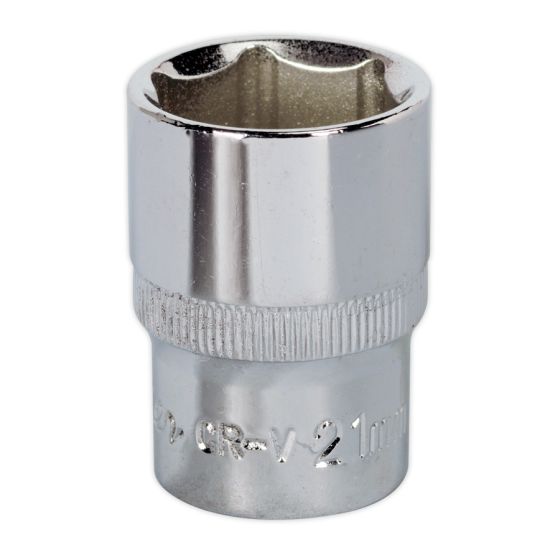 WallDrive Socket 21mm 1/2"Sq Drive Fully Polished Sealey Part No. SP1221