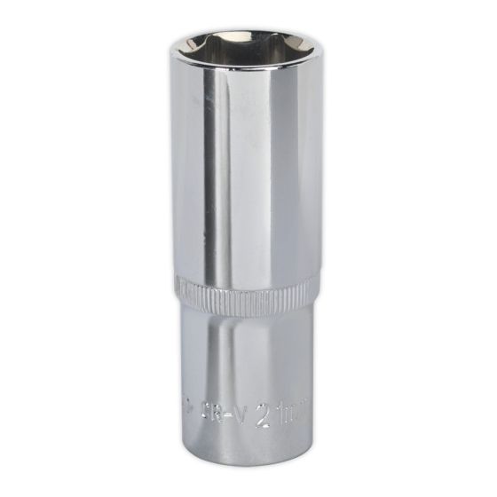 WallDrive Socket 21mm Deep 1/2"Sq Drive Fully Polished Sealey Part No. SP1221D