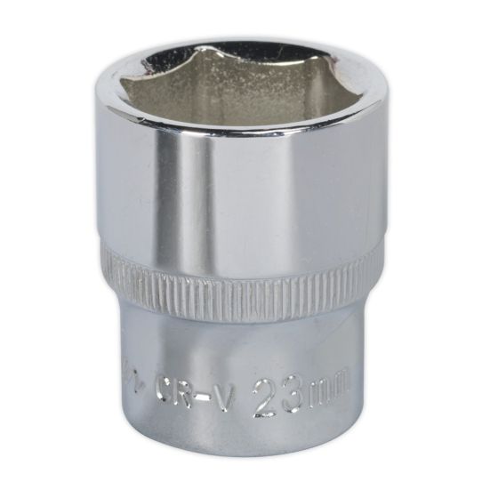 WallDrive Socket 23mm 1/2"Sq Drive Fully Polished Sealey Part No. SP1223