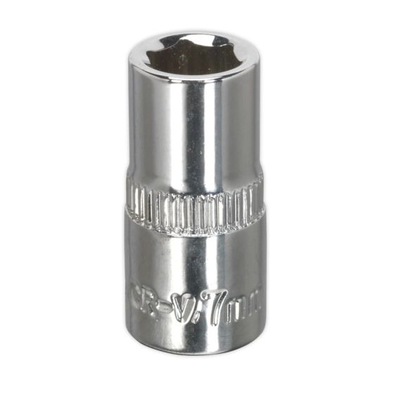 WallDrive Socket 7mm 1/4"Sq Drive Fully Polished Sealey Part No. SP1407