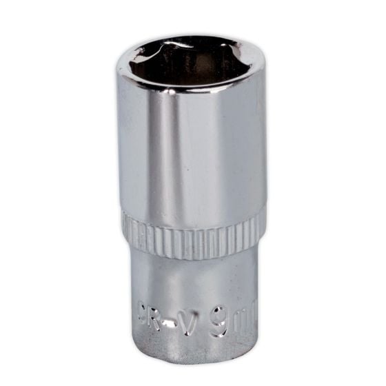 WallDrive Socket 9mm 1/4"Sq Drive Fully Polished Sealey Part No. SP1409