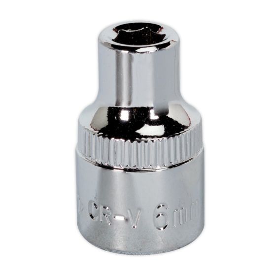 WallDrive Socket 6mm 3/8"Sq Drive Fully Polished Sealey Part No. SP3806
