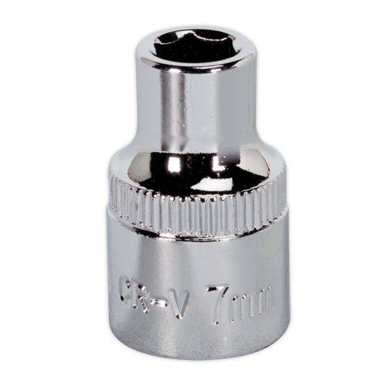 WallDrive Socket 7mm 3/8"Sq Drive Fully Polished Sealey Part No. SP3807