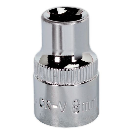 WallDrive Socket 8mm 3/8"Sq Drive Fully Polished Sealey Part No. SP3808