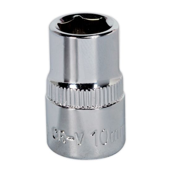 WallDrive Socket 10mm 3/8"Sq Drive Fully Polished Sealey Part No. SP3810