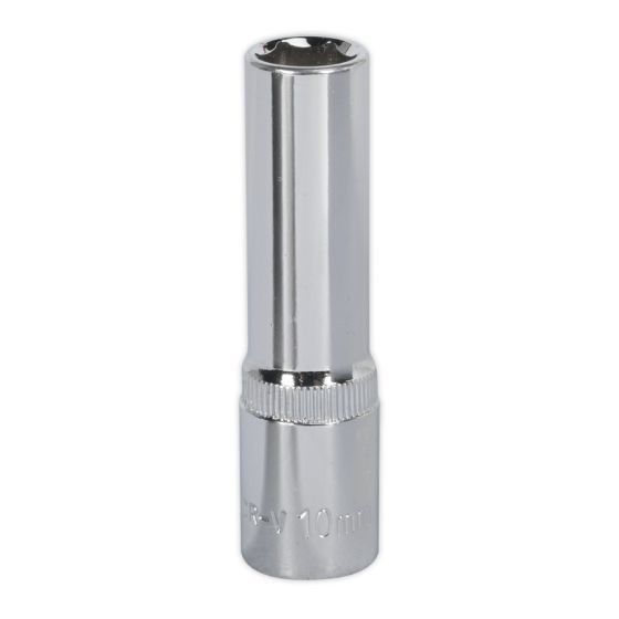 WallDrive Socket 10mm Deep 3/8"Sq Drive Fully Polished Sealey Part No. SP3810D