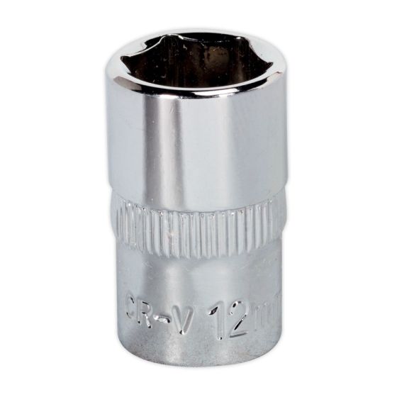 WallDrive Socket 12mm 3/8"Sq Drive Fully Polished Sealey Part No. SP3812