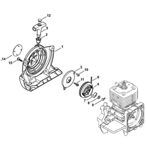 Rewind Starter for Stihl SP 481