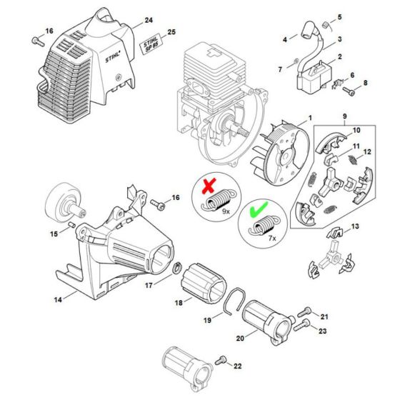 Clutch Assembly for Stihl SP 85