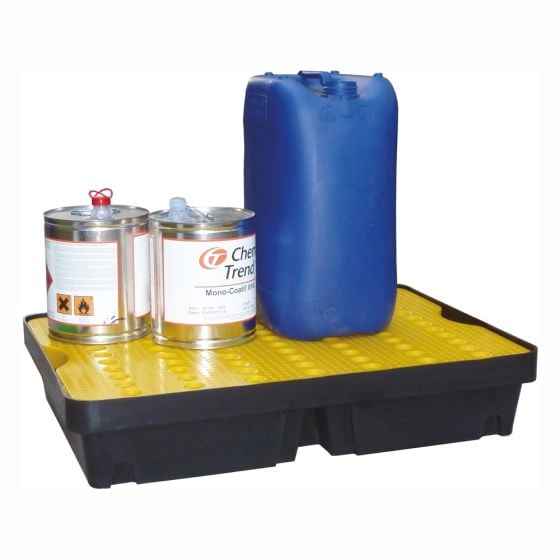 Large Spill Tray with Removable Grid 80 x 60 x 15cm Chemical Resistant