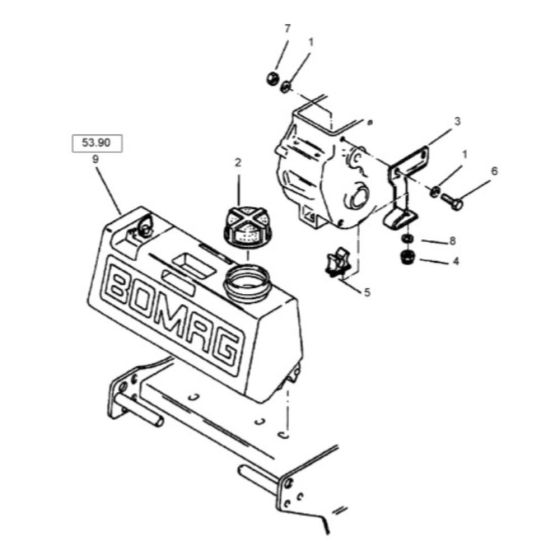 Sprinkler System for Bomag BW 55E